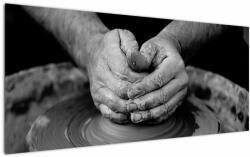 Mivali Tablou alb negru - producția de ceramică, dintr-o bucată 120x50 cm (V020349V12050)