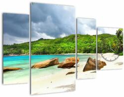 Mivali Tablou - Takamaka, Seychelles (cu ceas), din patru bucăți 110x75 cm cu ceas (V023327V11075C)