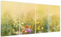 Mivali Tablou - Pajiște pictată, din patru bucăți 160x80 cm (V023852V16080)