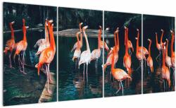 Mivali Tablou - turmă de flamingo, din patru bucăți 160x80 cm (V021626V16080)