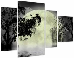 Mivali Tablou - Lună plină deasupra apei (cu ceas) (V023665V11075C)