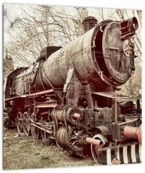 Mivali Tablou cu locomotivă istorică, dintr-o bucată 30x30 cm (V021965V3030)