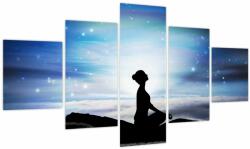 Mivali Tablou - Femaia meditând, din cinci bucăți 125x70 cm (V023606V12570)