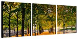Mivali Tablou cu alee cu copaci în toamnă, din trei bucăți 90x30 cm (V020953V9030)