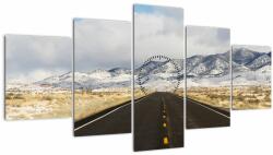 Mivali Tablou - Great Basin, Nevada, USA (cu ceas), din cinci bucăți 150x80 cm cu ceas (V023088V15080C)