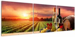 Mivali Tablou cu vie și vin, din trei bucăți 150x50 cm (V020717V15050)