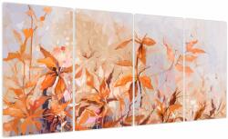 Mivali Tablou - Flori pictate, din patru bucăți 160x80 cm (V023988V16080)