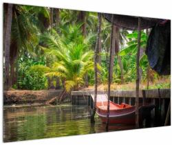 Mivali Tablou - Nava din lemn în canal , Thailand, dintr-o bucată 120x80 cm (V021513V12080)
