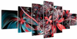 Mivali Tablou abstract cu flori exotice, din șapte bucăți 210x100 cm (V022145V210100)