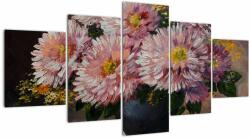 Mivali Tablou - Pictură în ulei, flori în vază, din cinci bucăți 150x80 cm (V022818V150805PCS)