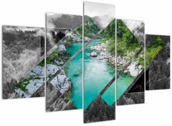 Mivali Tablou - Natura sălbatică, din cinci bucăți 150x105 cm (V023144V150105)