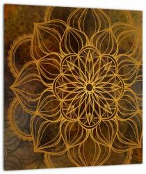 Mivali Tablou pe sticlă - Mandala bucuriei, dintr-o bucată 30x30 cm pe sticlă (V022966V3030GD)