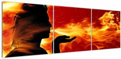 Mivali Tablou femeii în foc, din trei bucăți 150x50 cm (V022189V15050)