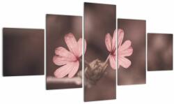 Mivali Tablou cu floare roz, din cinci bucăți 125x70 cm (V020375V12570)