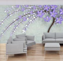 Mivali Fototapet - Copac violet 3D, vlies, 245x170 cm (T100103TQ5)