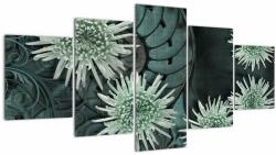 Mivali Tablou - Flori verzi, din cinci bucăți 150x80 cm (V022451V150805PCS)