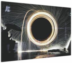 Mivali Tablou - Show de lumini în ploaie, dintr-o bucată 100x70 cm (V021658V10070)
