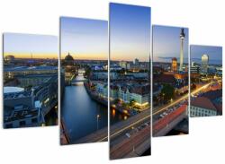 Mivali Tablou cu Berlin, din cinci bucăți 150x105 cm (V020959V150105)