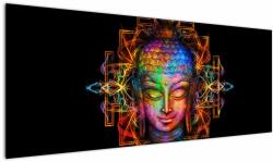 Mivali Tablou - Bustul lui Buddha în culori neon, dintr-o bucată 145x58 cm (V023477V14558)