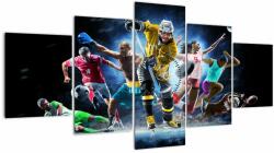 Mivali Tablou - Sport (cu ceas), din cinci bucăți 150x80 cm cu ceas (V022991V15080C)