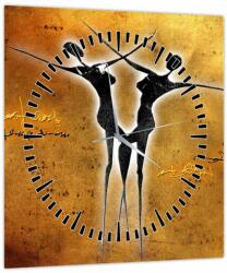 Mivali Tablou perechii dansând pictate (cu ceas), dintr-o bucată 30x30 cm cu ceas (V021968V3030C)