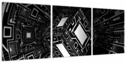 Mivali Tablou cu un cub abstract, din trei bucăți 90x30 cm (V020830V9030)