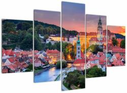 Mivali Tablou - Český Krumlov, din cinci bucăți 150x105 cm (V022314V150105)