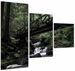 Mivali Tablou din pădurea neagră (cu ceas), din trei bucăți 90x70 cm cu ceas (V021686V9070C)