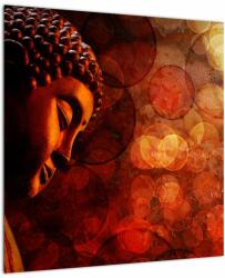Mivali Tablou - Buddha în nuanțe roșii, dintr-o bucată 50x50 cm (V023344V5050)