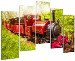 Mivali Tablou - Tren cu aburi, din cinci bucăți 125x90 cm (V023340V12590)