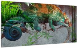 Mivali Tablou pe sticlă - Cameleon, dintr-o bucată 100x50 cm pe sticlă (V022880V10050GD)