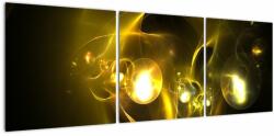 Mivali Tabloul abstract cu bile galbene, din trei bucăți 120x40 cm (V020150V12040)