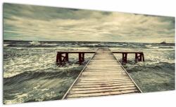 Mivali Tablou cu dig din lemn la mare, dintr-o bucată 100x40 cm (V021949V10040)