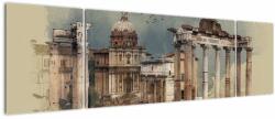 Mivali Tablou - Forumul Roman, Roma, Italia, din trei bucăți 170x50 cm (V023204V17050)