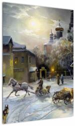 Mivali Tablou - Satul iarna, dintr-o bucată 50x70 cm (V023275V5070)