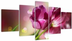 Mivali Tablou cu lalele roz, din cinci bucăți 150x80 cm (V020887V150805PCS)