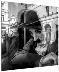 Mivali Tablou - Charles Chaplin la Praga, dintr-o bucată 70x70 cm (V023013V7070)