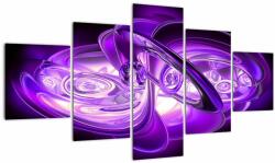 Mivali Tabloul fractalilor în violet, din cinci bucăți 125x70 cm (V020066V12570)