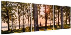 Mivali Tablou cu pomi lângă lac, din trei bucăți 150x50 cm (V020839V15050)