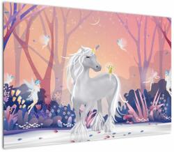 Mivali Tablou - Unicorn în pădurea fermecată, dintr-o bucată 100x70 cm (V023531V10070)