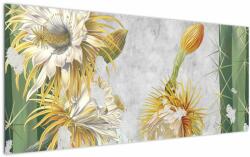 Mivali Tablou - Cactuși înfloriți, vintage, dintr-o bucată 120x50 cm (V022796V12050)