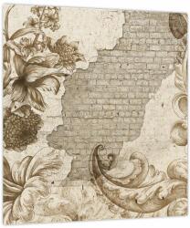 Mivali Tablou - Perete cu flori, dintr-o bucată 30x30 cm (V024085V3030)