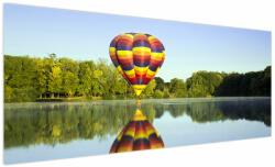 Mivali Tablou cu balon cu aer cald pe un lac, dintr-o bucată 250x125 cm (V020217V250125)