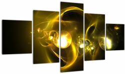 Mivali Tabloul abstract cu bile galbene, din cinci bucăți 125x70 cm (V020150V12570)