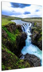 Mivali Tablou - Cascada intre stânci, dintr-o bucată 50x70 cm (V022553V5070)