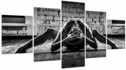 Mivali Tablou cu nud de femeie (cu ceas), din cinci bucăți 150x80 cm cu ceas (V022012V15080C)