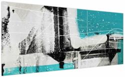 Mivali Tablou - Abstract turcoaz, dintr-o bucată 200x100 cm (V024060V200100)