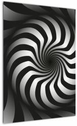 Mivali Tablou abstract cu spirala alb neagră, dintr-o bucată 50x70 cm (V020831V5070)