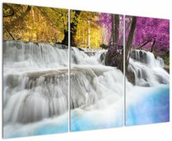 Mivali Tablou cu Erawan cascadă în pădure, din trei bucăți 120x80 cm (V020934V120803PCS)