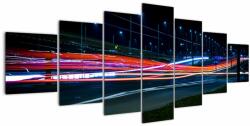 Mivali Tabloul orașului nocturn, din șapte bucăți 210x100 cm (V020087V210100)